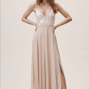 BHLDN Sadia Dress dry cleaned worn for wedding worn on 5ft model